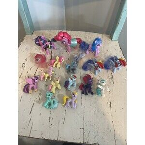My Little Pony Brushable Hair Vinyl Figures Misc Lot Of‎ 17 READ DESC